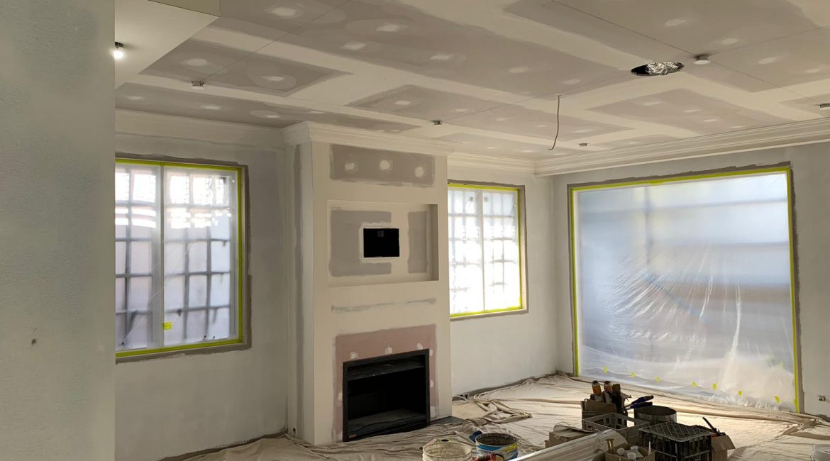 Residential Home – Interior Living Room Work in Progress
