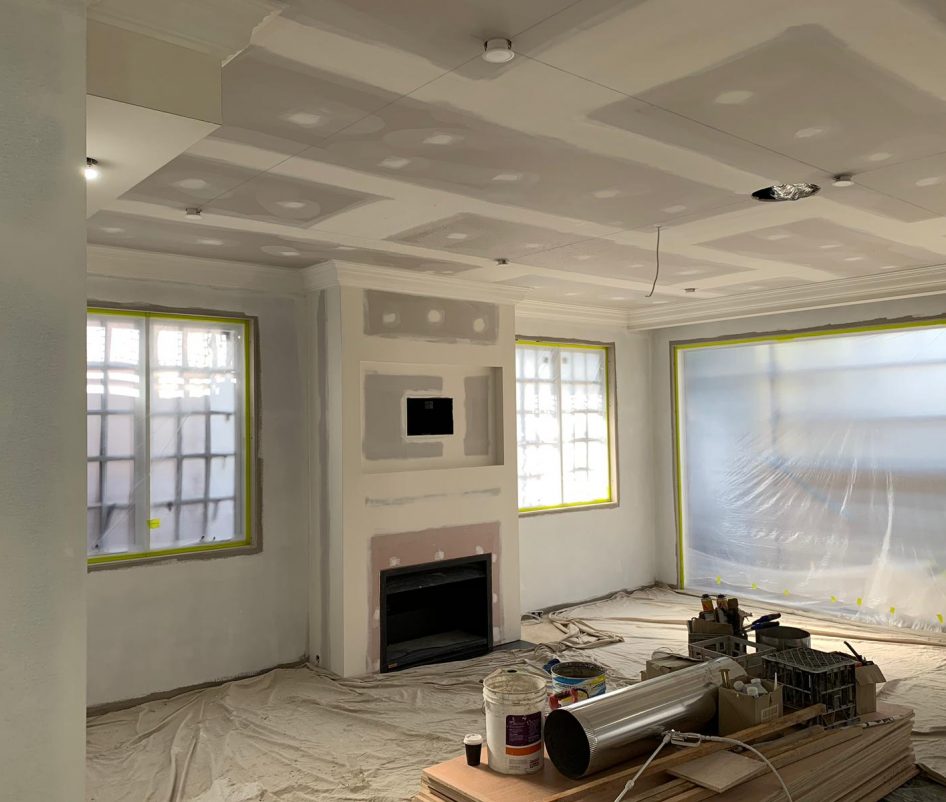 Residential Home – Interior Living Room Work in Progress